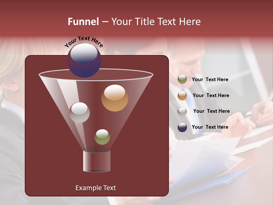A Group Of Business People Sitting At A Table PowerPoint Template