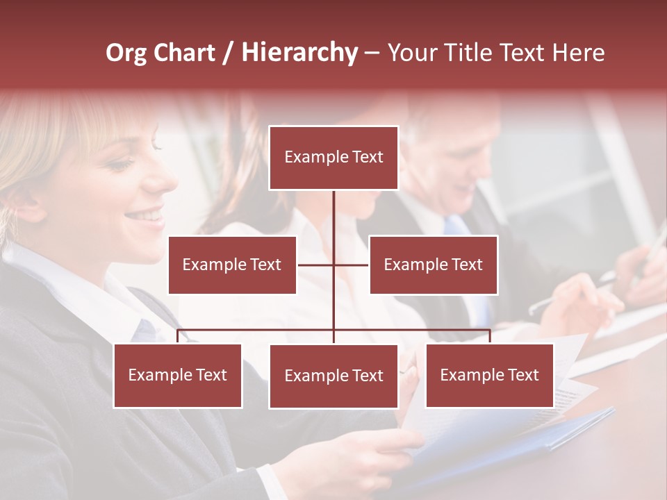 A Group Of Business People Sitting At A Table PowerPoint Template