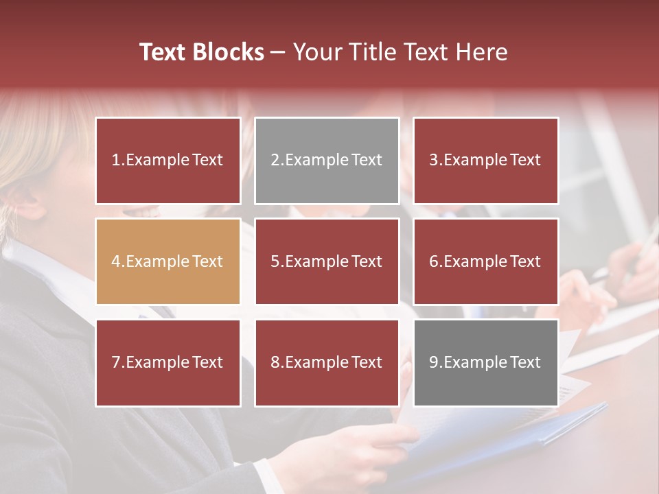 A Group Of Business People Sitting At A Table PowerPoint Template