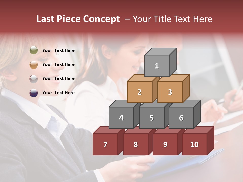 A Group Of Business People Sitting At A Table PowerPoint Template