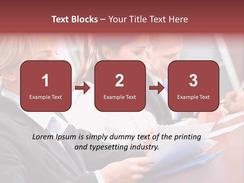 A Group Of Business People Sitting At A Table PowerPoint Template