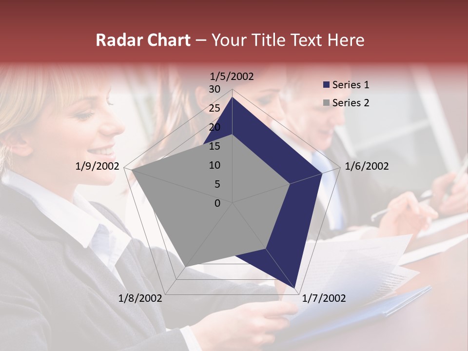 A Group Of Business People Sitting At A Table PowerPoint Template