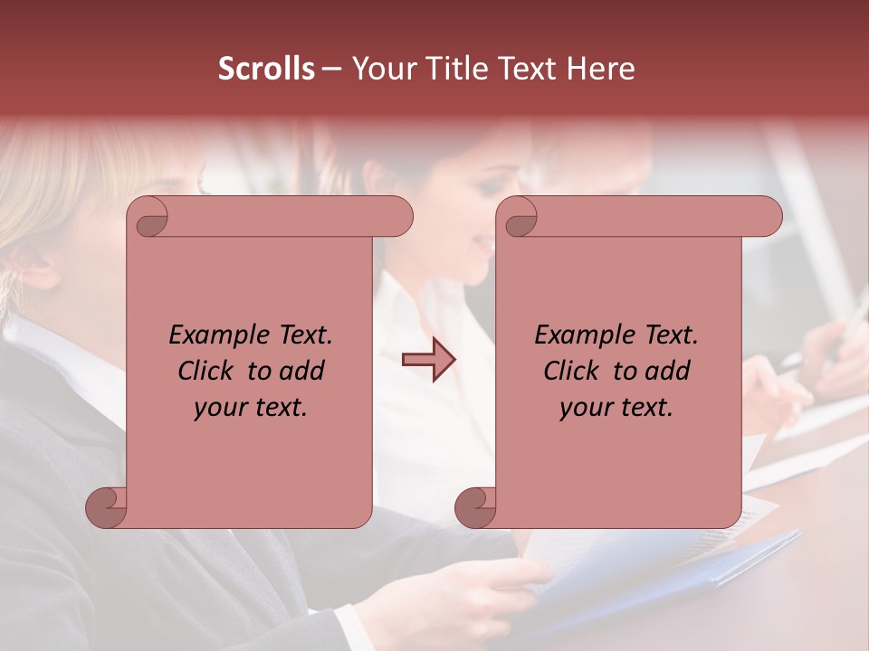 A Group Of Business People Sitting At A Table PowerPoint Template