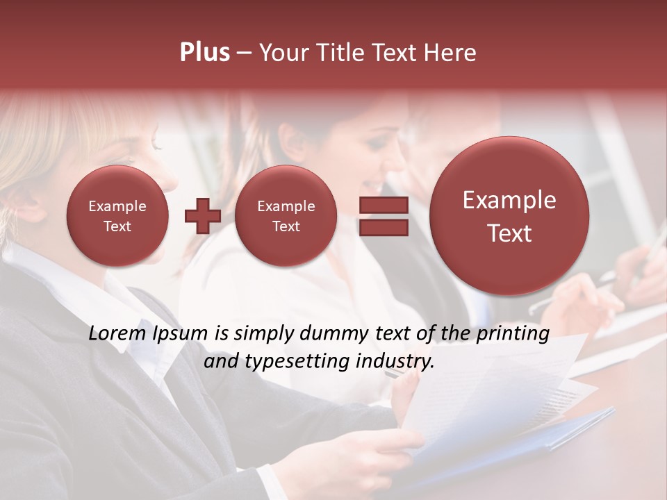 A Group Of Business People Sitting At A Table PowerPoint Template
