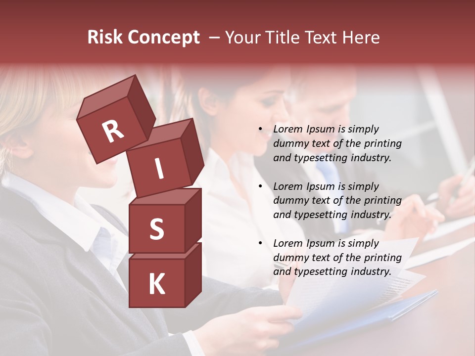 A Group Of Business People Sitting At A Table PowerPoint Template