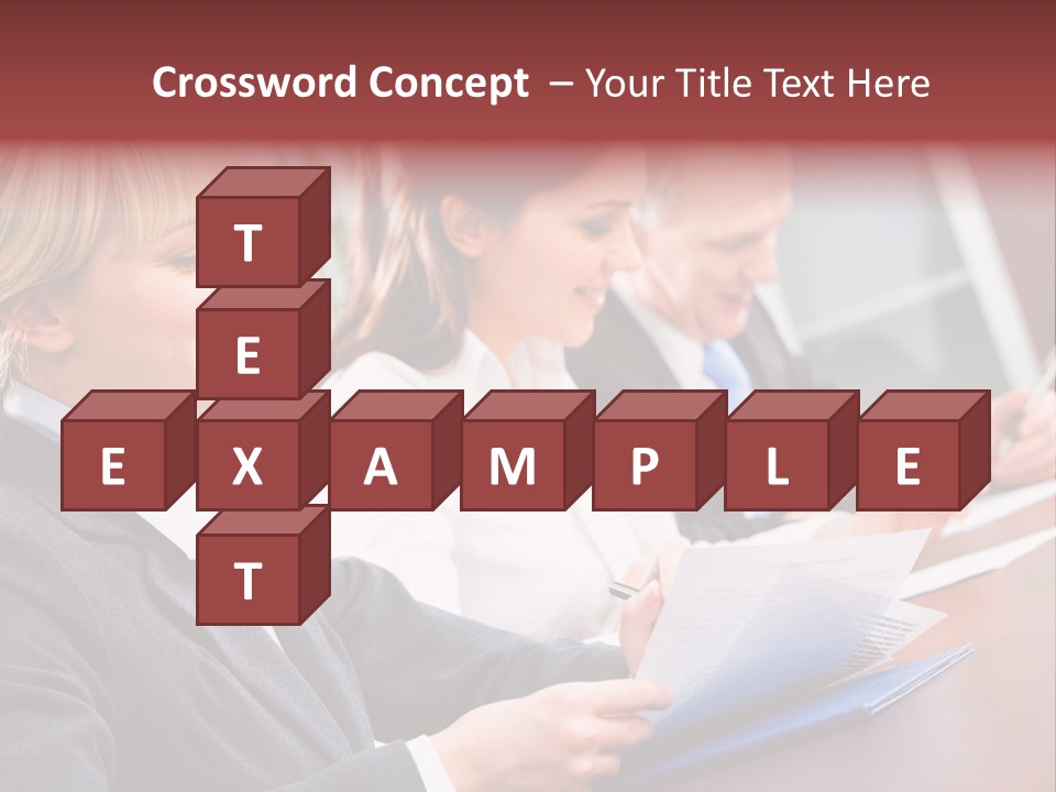 A Group Of Business People Sitting At A Table PowerPoint Template