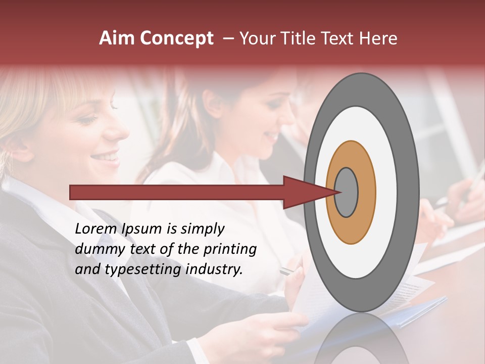 A Group Of Business People Sitting At A Table PowerPoint Template