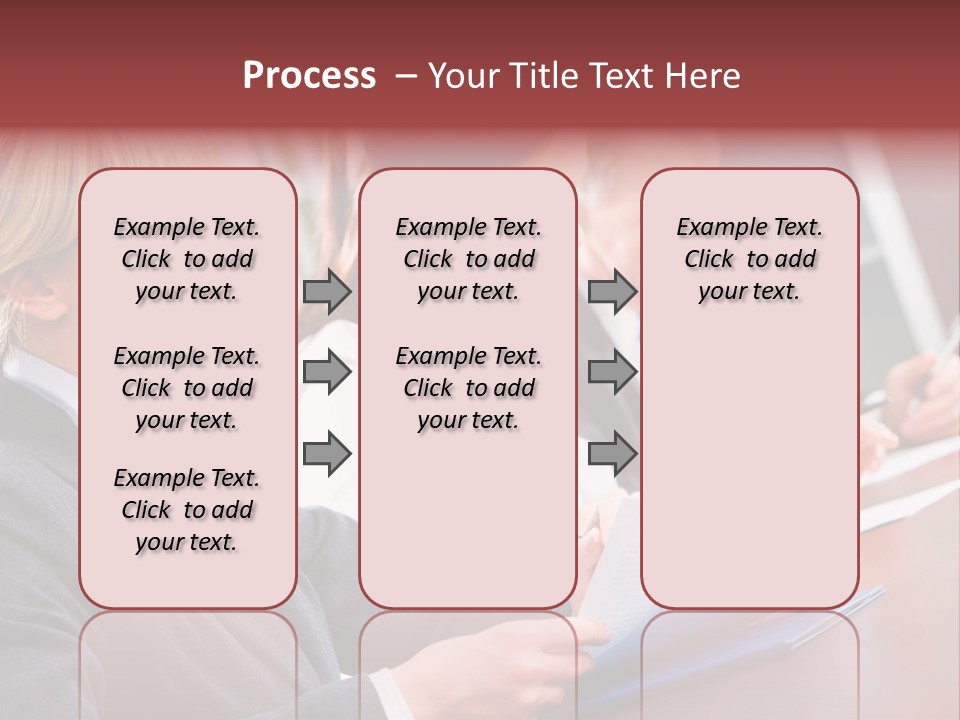 A Group Of Business People Sitting At A Table PowerPoint Template
