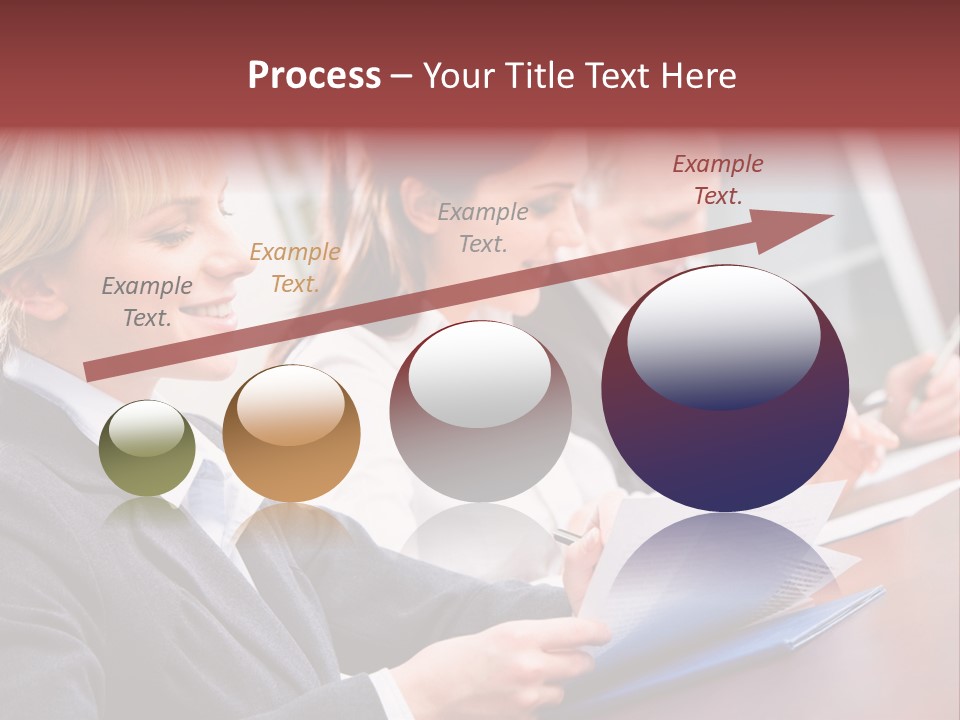 A Group Of Business People Sitting At A Table PowerPoint Template