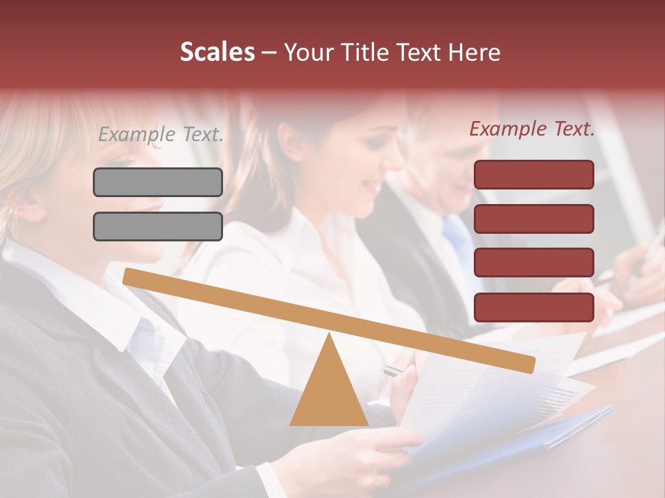A Group Of Business People Sitting At A Table PowerPoint Template