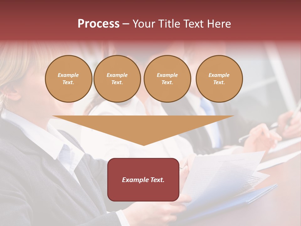 A Group Of Business People Sitting At A Table PowerPoint Template