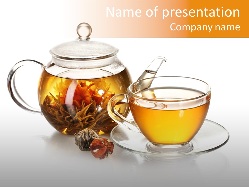 Oolong Serving Blooming PowerPoint Template