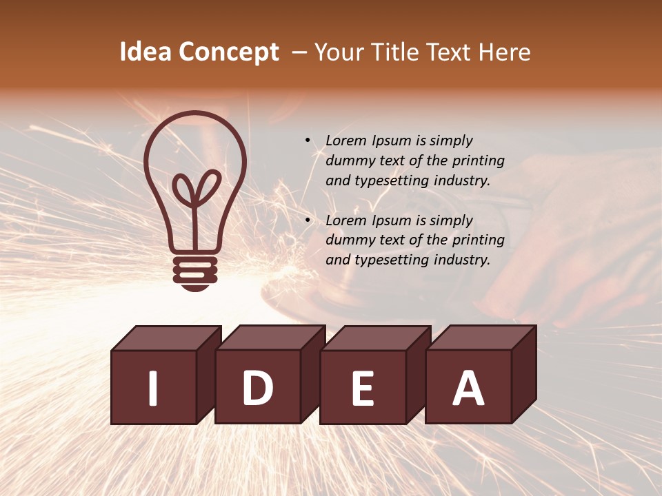 Metal Work Flame PowerPoint Template