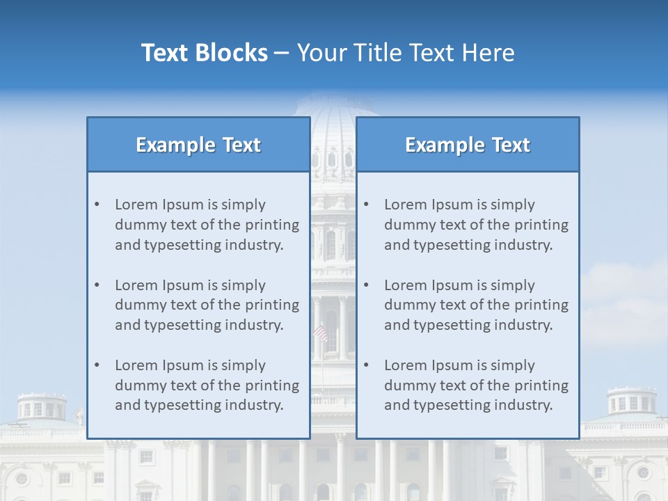Senate City Travel PowerPoint Template