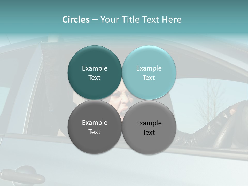 Driving Gesturing Threaten PowerPoint Template