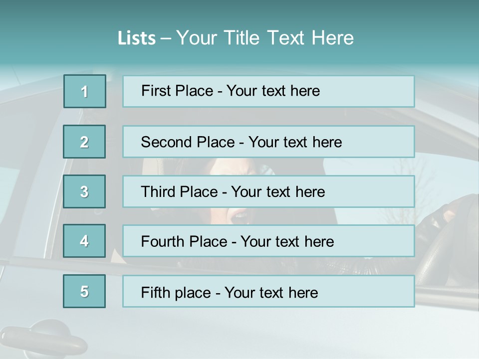 Driving Gesturing Threaten PowerPoint Template