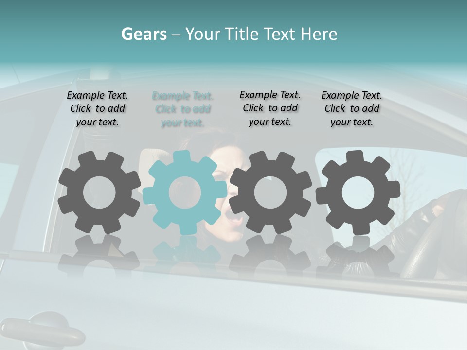 Driving Gesturing Threaten PowerPoint Template