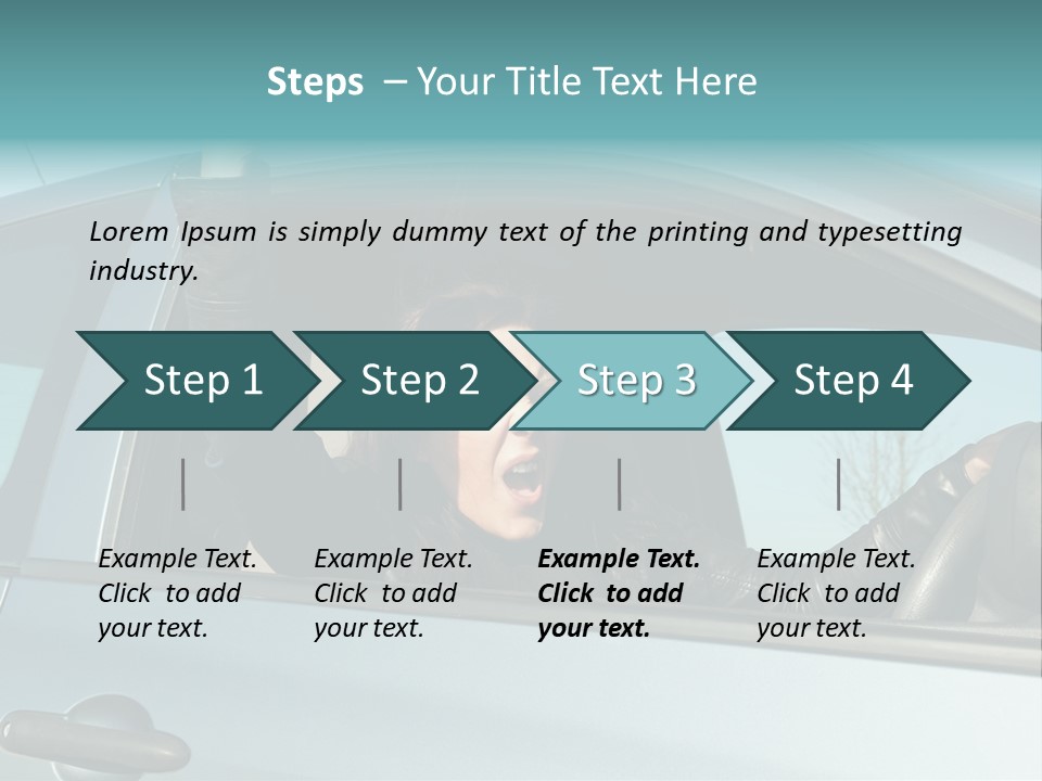 Driving Gesturing Threaten PowerPoint Template