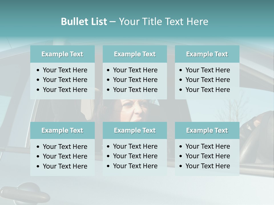 Driving Gesturing Threaten PowerPoint Template