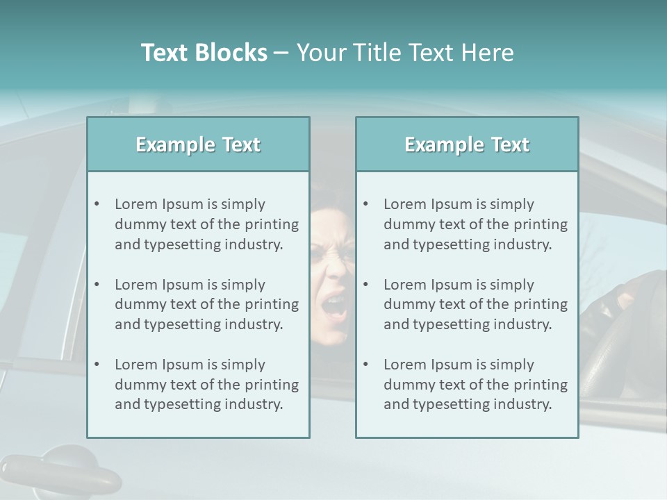 Driving Gesturing Threaten PowerPoint Template