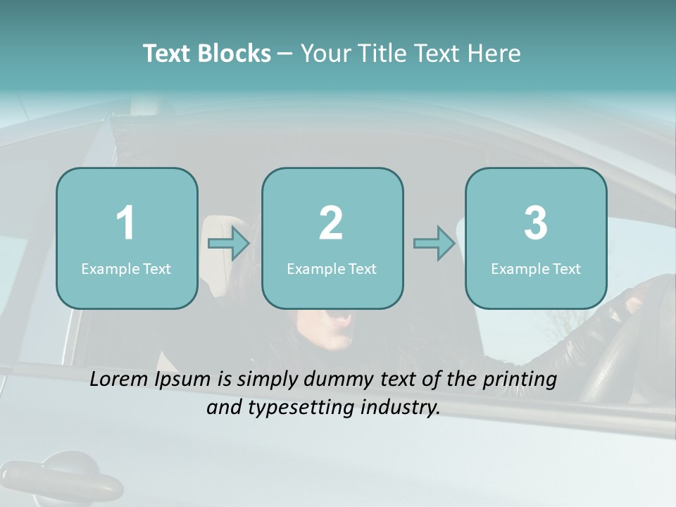 Driving Gesturing Threaten PowerPoint Template