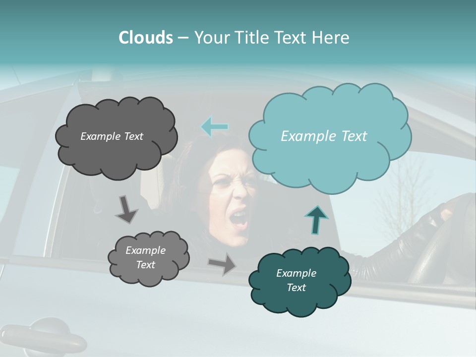 Driving Gesturing Threaten PowerPoint Template