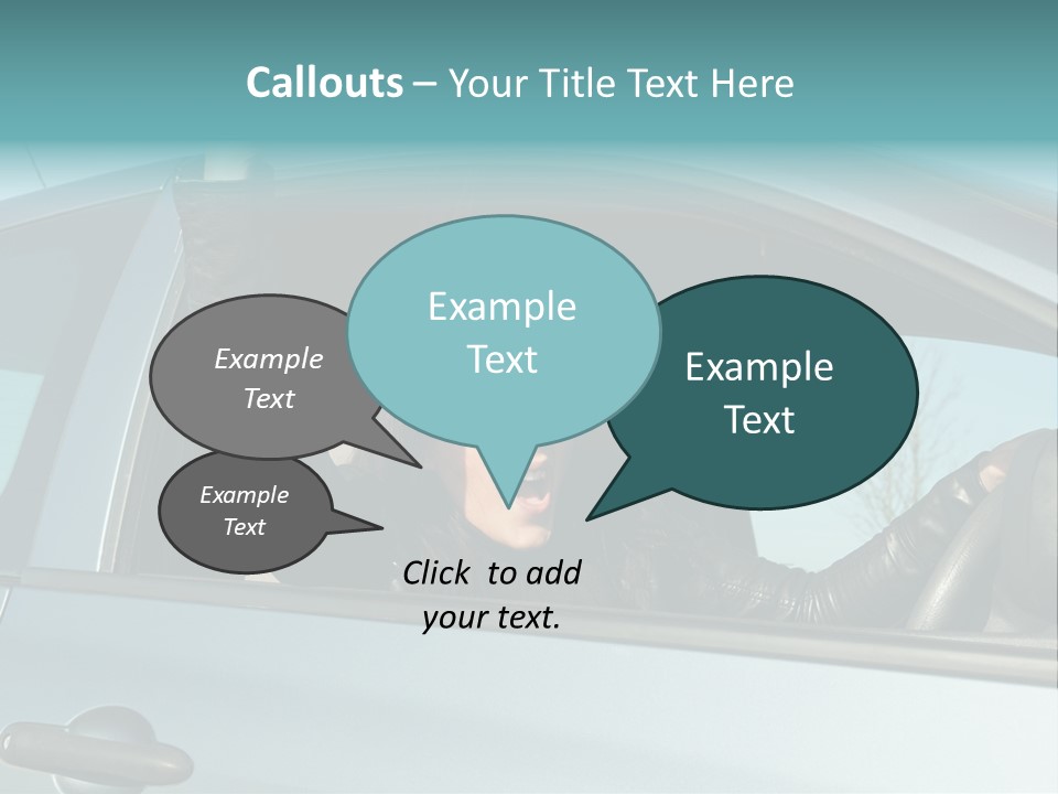 Driving Gesturing Threaten PowerPoint Template
