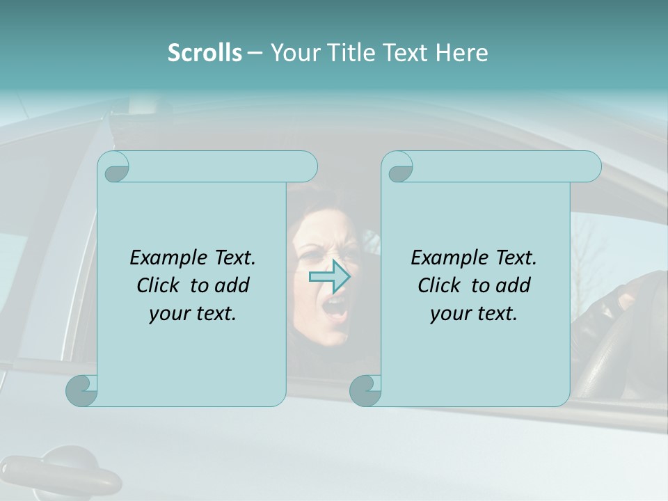 Driving Gesturing Threaten PowerPoint Template