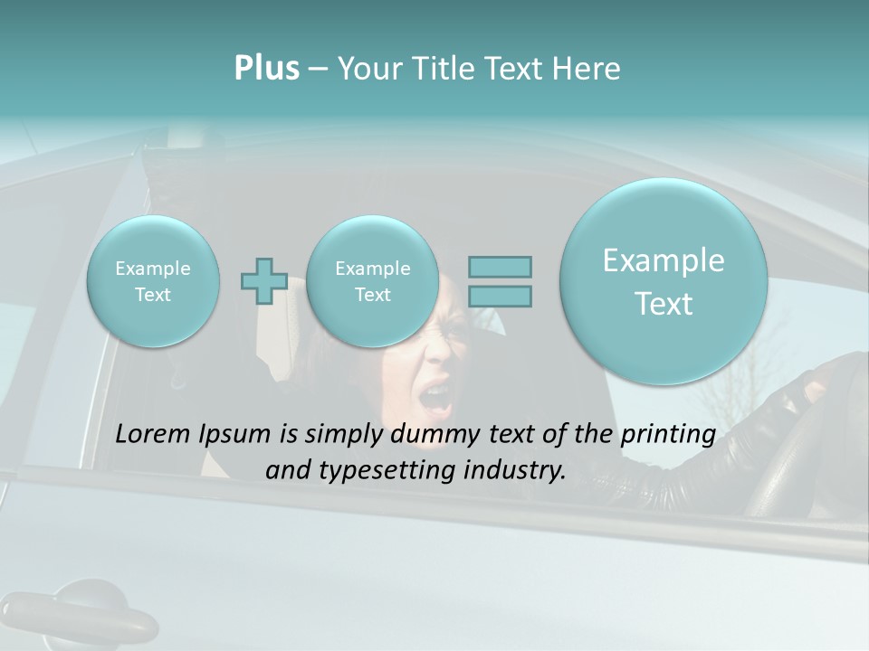 Driving Gesturing Threaten PowerPoint Template