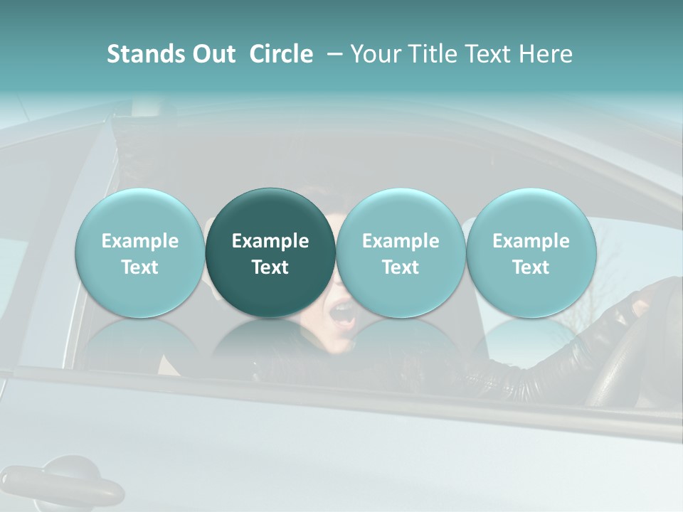 Driving Gesturing Threaten PowerPoint Template