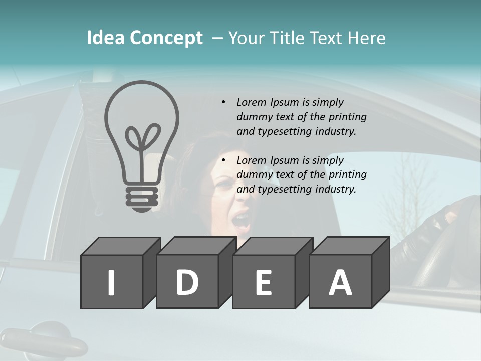 Driving Gesturing Threaten PowerPoint Template