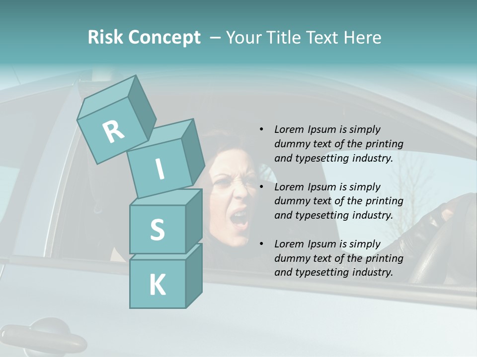 Driving Gesturing Threaten PowerPoint Template
