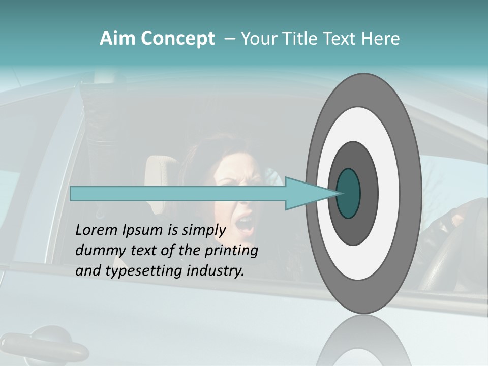 Driving Gesturing Threaten PowerPoint Template
