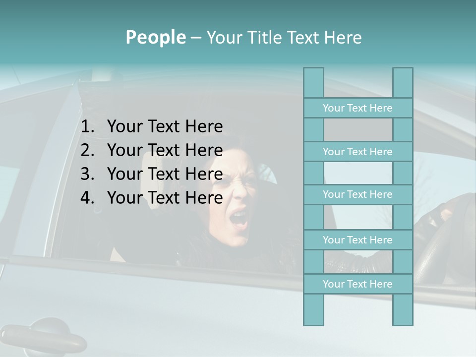 Driving Gesturing Threaten PowerPoint Template