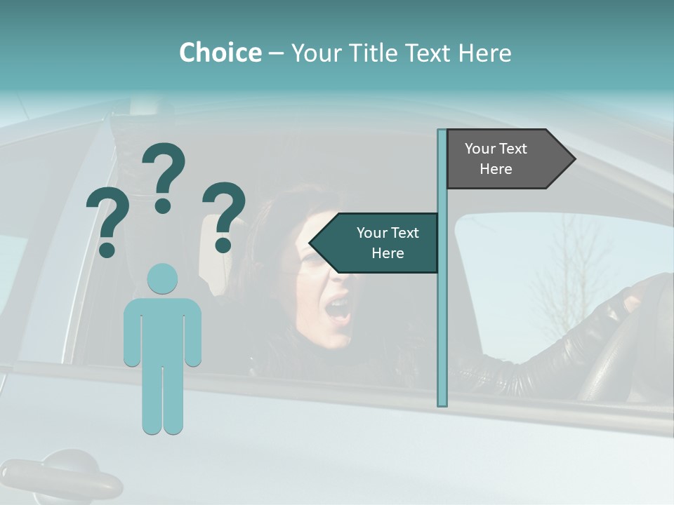 Driving Gesturing Threaten PowerPoint Template