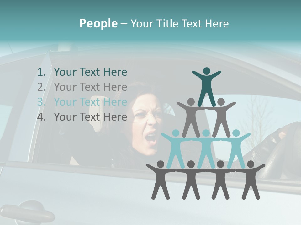 Driving Gesturing Threaten PowerPoint Template
