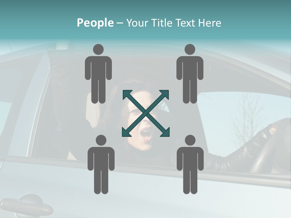Driving Gesturing Threaten PowerPoint Template