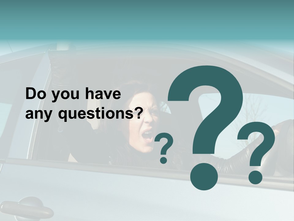 Driving Gesturing Threaten PowerPoint Template