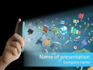 Book Touchscreen Tree PowerPoint Template