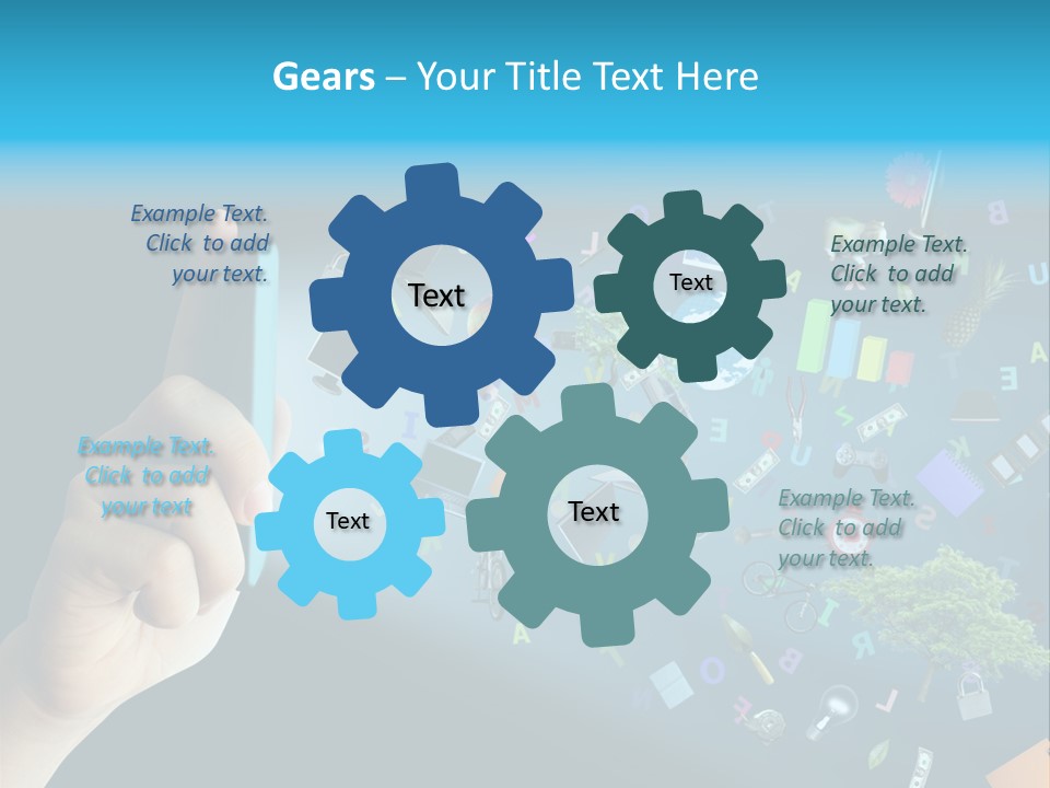 Book Touchscreen Tree PowerPoint Template