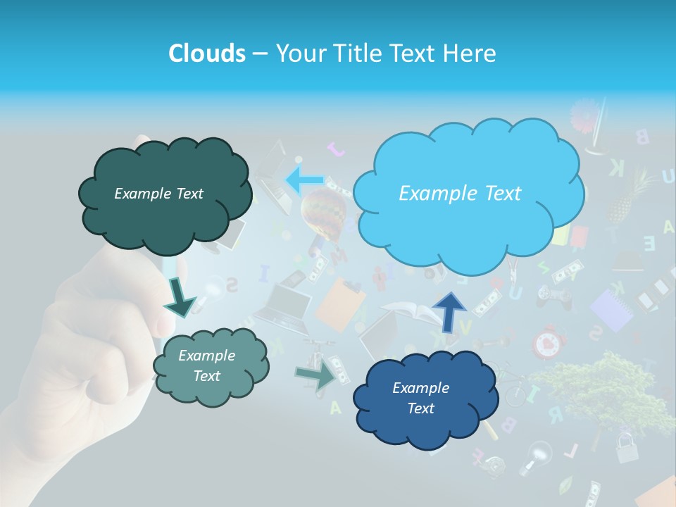 Book Touchscreen Tree PowerPoint Template