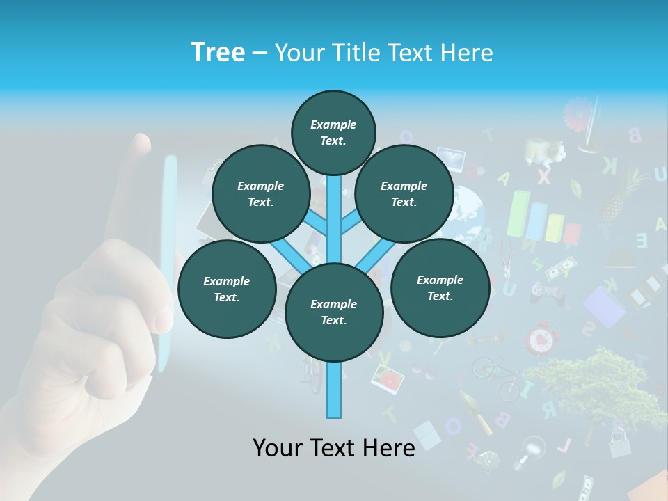 Book Touchscreen Tree PowerPoint Template