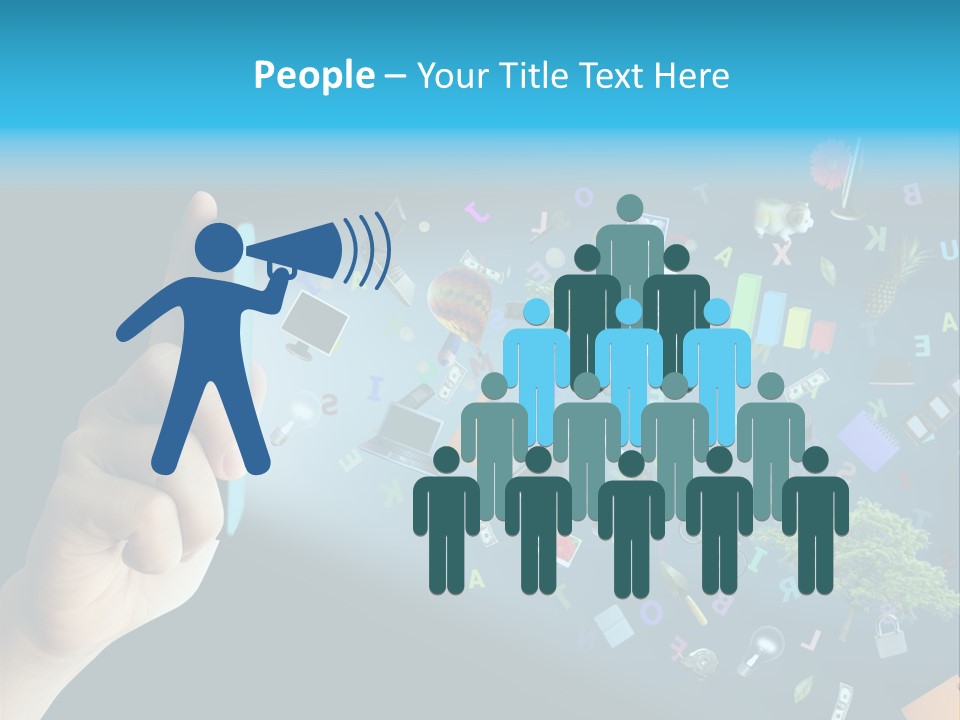 Book Touchscreen Tree PowerPoint Template