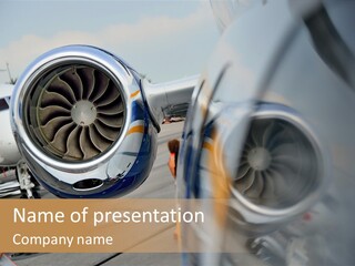 Aircraft Exhibition Exterior PowerPoint Template
