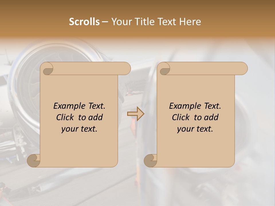 Aircraft Exhibition Exterior PowerPoint Template