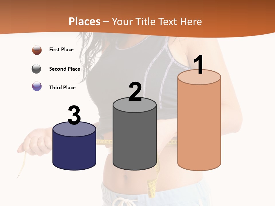 A Woman Measuring Her Waist With A Measuring Tape PowerPoint Template