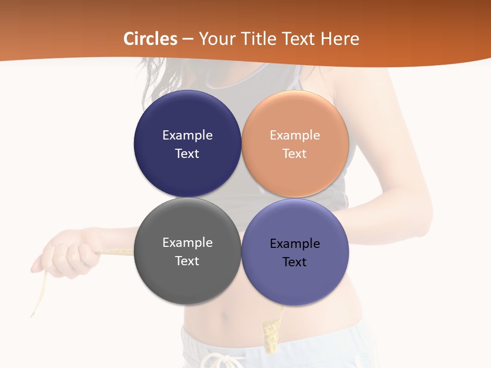 A Woman Measuring Her Waist With A Measuring Tape PowerPoint Template