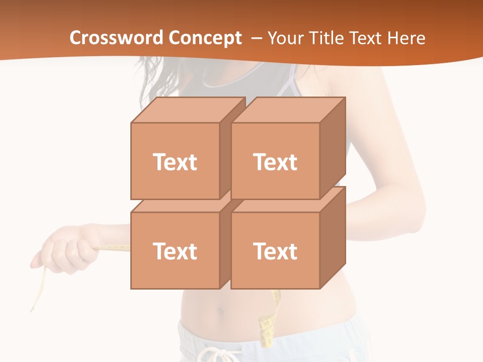 A Woman Measuring Her Waist With A Measuring Tape PowerPoint Template