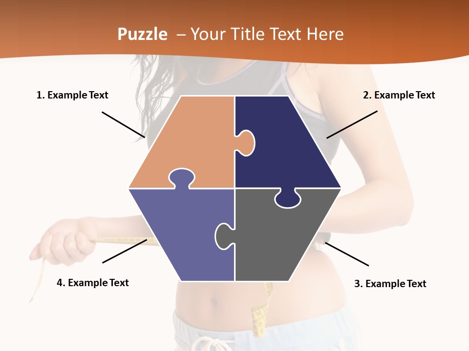 A Woman Measuring Her Waist With A Measuring Tape PowerPoint Template