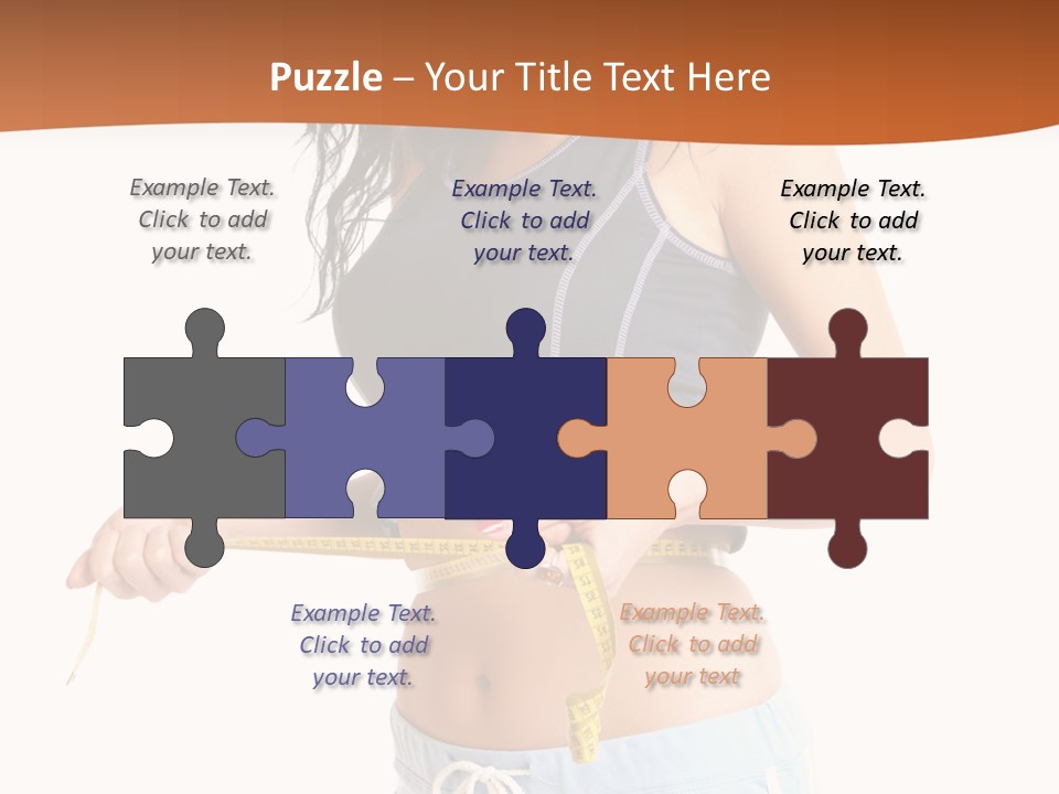 A Woman Measuring Her Waist With A Measuring Tape PowerPoint Template